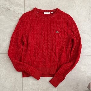 Lacoste Vibrant Red Knit Sweater